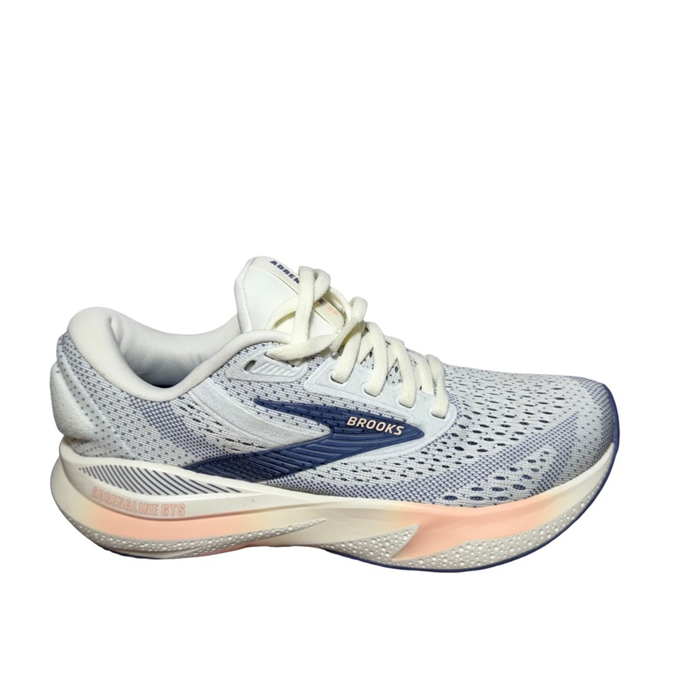 Brooks Women's Adrenaline GTS 24 Athletic Shoes - White and Navy size 6